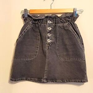 Zara Girls Size 11/12 Gray Denim Skirt